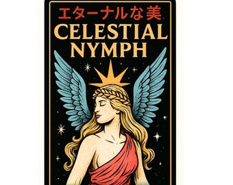 Celestial Nymph - Aesthetic Vinyl Sticker – Waterproof Quote Decal Sticker for Laptop, Water Bottle, Car, Phone, Scrapbook