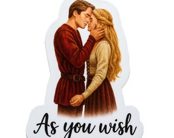 As You Wish - Aesthetic Vinyl Sticker – Waterproof Quote Decal Sticker for Laptop, Water Bottle, Car, Phone, Scrapbook