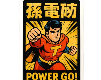 Power Go! - Aesthetic Vinyl Sticker – Waterproof Quote Decal Sticker for Laptop, Water Bottle, Car, Phone, Scrapbook