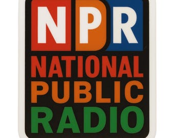 NPR National Public Radio - Aesthetic Vinyl Sticker – Waterproof Quote Decal Sticker for Laptop, Water Bottle, Car, Phone, Scrapbook
