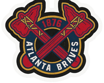 Atlanta Braves - Aesthetic Vinyl Sticker – Waterproof Quote Decal Sticker for Laptop, Water Bottle, Car, Phone, Scrapbook