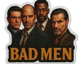 Bad Man - Aesthetic Vinyl Sticker – Waterproof Quote Decal Sticker for Laptop, Water Bottle, Car, Phone, Scrapbook