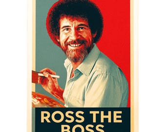 Ross The Boss - Aesthetic Vinyl Sticker – Waterproof Quote Decal Sticker for Laptop, Water Bottle, Car, Phone, Scrapbook