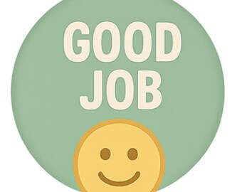 Good Job - Aesthetic Vinyl Sticker – Waterproof Quote Decal Sticker for Laptop, Water Bottle, Car, Phone, Scrapbook