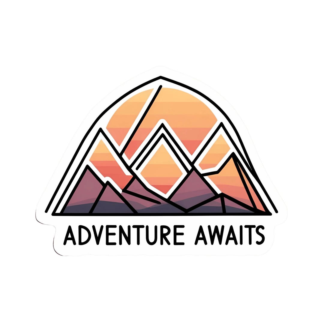 Adventure Awaits - Aesthetic Vinyl Sticker – Waterproof Quote Decal ...