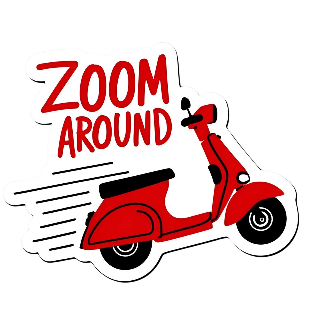 Zoooooom Sticker Zoom Around - Aesthetic Vinyl Sticker – Waterproof Quote Decal Sticker ...