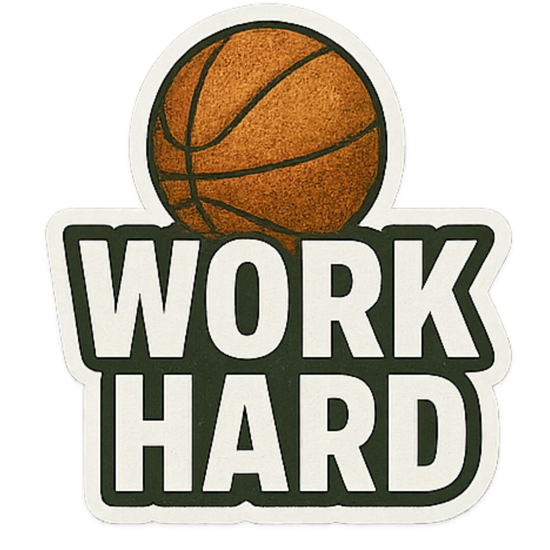 Work Hard Sticker - Aesthetic Vinyl Sticker – Waterproof Quote Decal ...