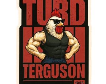 Terguson 1985 - Aesthetic Vinyl Sticker – Waterproof Quote Decal Sticker for Laptop, Water Bottle, Car, Phone, Scrapbook