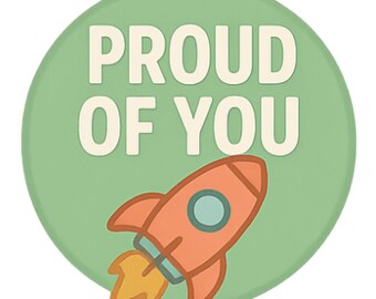 Proud Of You - Aesthetic Vinyl Sticker – Waterproof Quote Decal Sticker for Laptop, Water Bottle, Car, Phone, Scrapbook