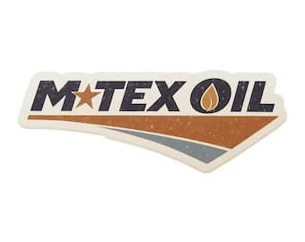 M*TEX Oil - Aesthetic Vinyl Sticker – Waterproof Quote Decal Sticker for Laptop, Water Bottle, Car, Phone, Scrapbook