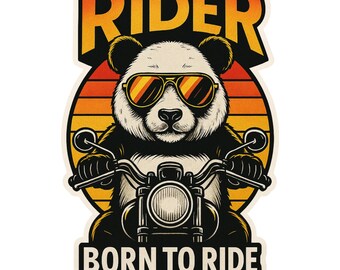 Rider Born To Ride - Aesthetic Vinyl Sticker – Waterproof Quote Decal Sticker for Laptop, Water Bottle, Car, Phone, Scrapbook