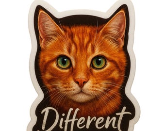 Different - Aesthetic Vinyl Sticker – Waterproof Quote Decal Sticker for Laptop, Water Bottle, Car, Phone, Scrapbook