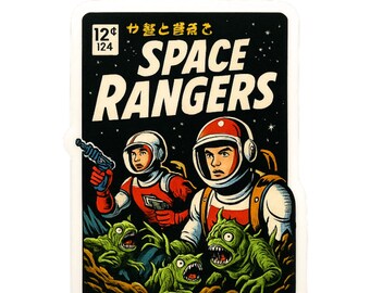 Space Rangers - Aesthetic Vinyl Sticker – Waterproof Quote Decal Sticker for Laptop, Water Bottle, Car, Phone, Scrapbook