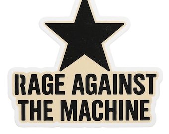 Rage Against The Machine - Aesthetic Vinyl Sticker – Waterproof Quote Decal Sticker for Laptop, Water Bottle, Car, Phone, Scrapbook