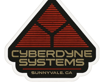 Cyberdyne Systems - Aesthetic Vinyl Sticker – Waterproof Quote Decal Sticker for Laptop, Water Bottle, Car, Phone, Scrapbook