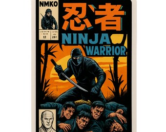 Ninja Warrior - Aesthetic Vinyl Sticker – Waterproof Quote Decal Sticker for Laptop, Water Bottle, Car, Phone, Scrapbook
