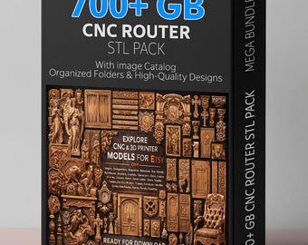 700GB STL Mega Catalog – CNC Router 3D Relief Models Bundle | Milling & Carving Designs | Digital Download | Commercial Use