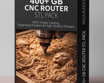 400GB STL Files Mega Pack – CNC Relief & 3D Model Bundle | Digital Download for Router Milling Machines | Commercial Use