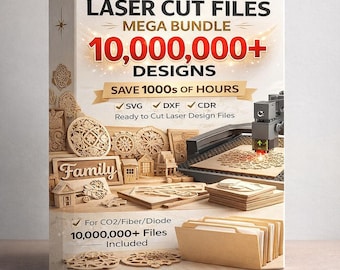 10,000,000+ laser cut & engraving files mega bundle | SVG DXF CNC | lightburn and coreldraw | co2 and fiber | commercial use