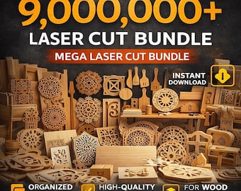 9,000,000+ laser cut files mega bundle | SVG DXF CNC | co2 & fiber laser designs | commercial use