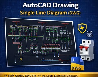 Dibujo SLD eléctrico en AutoCAD – Diagrama unifilar DWG / Diseño de panel eléctrico / Plan de distribución de energía