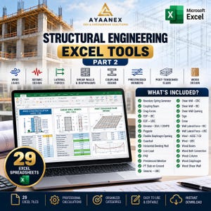 29 Hojas de cálculo de Excel para ingeniería estructural: diseño para viento, sismicidad, muros de corte y madera / Parte 2