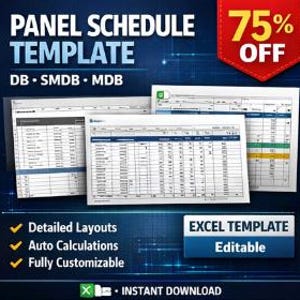Panel Schedule Excel Template (DB, SMDB & MDB) – Electrical Panels