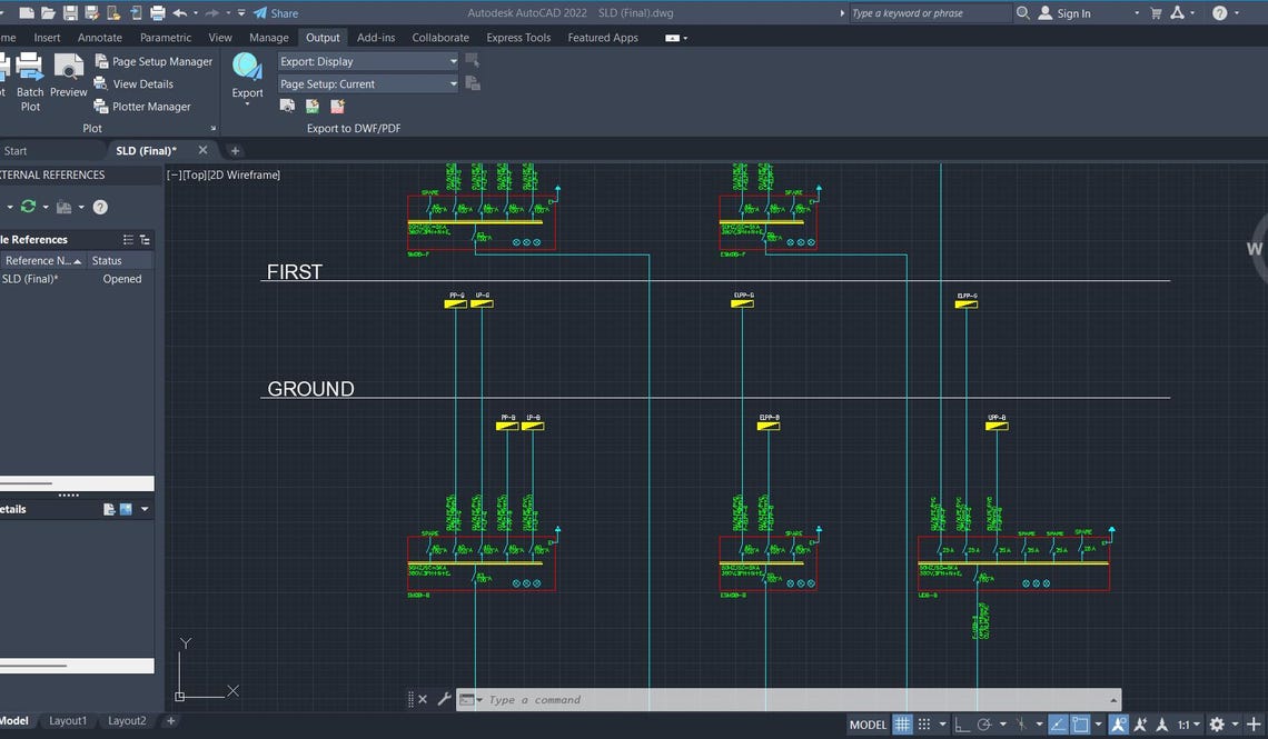 Electrical SLD Autocad Drawing – Single Line Diagram DWG | Power ...