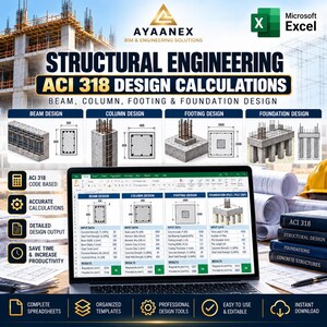 Structural Engineering | ACI 318 Design Calculations | Beam, Column, Footing & Foundation Design