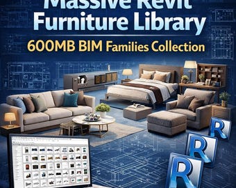 Immense bibliothèque de meubles Revit - Collection Familles BIM de 600 Mo