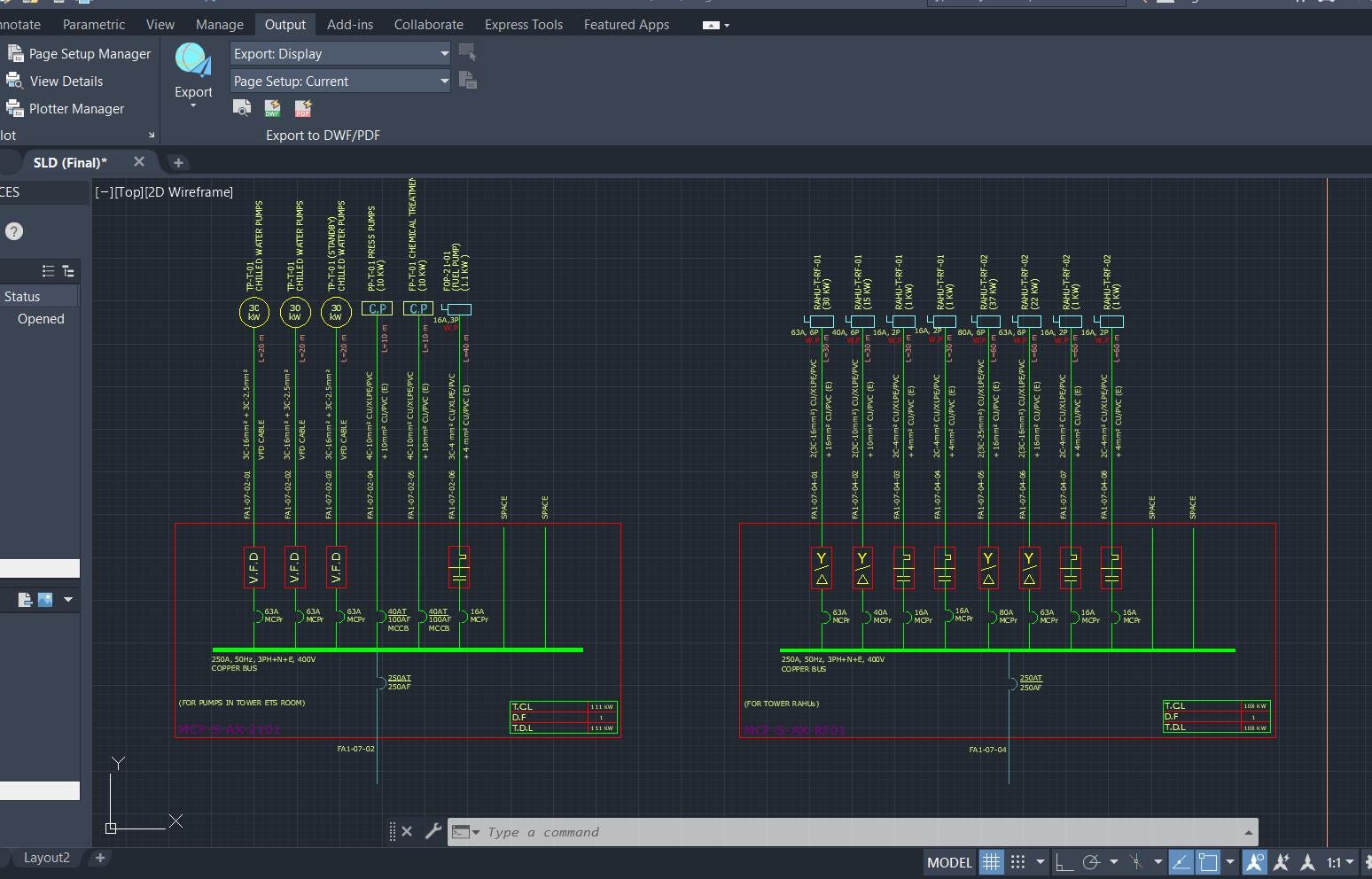Electrical SLD Autocad Drawing – Single Line Diagram DWG | Electrical ...