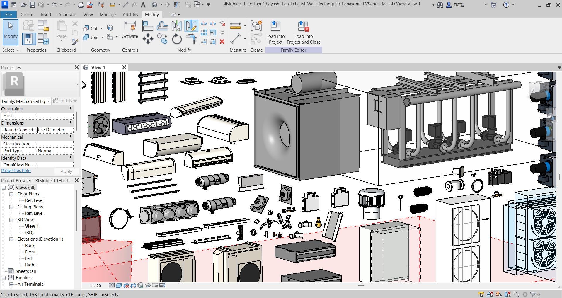 Revit HVAC Library - 1000MB Families Collection | Air Conditioning ...