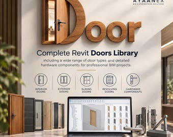 Professionnels de la famille Portes Revit | Bibliothèque BIM complète