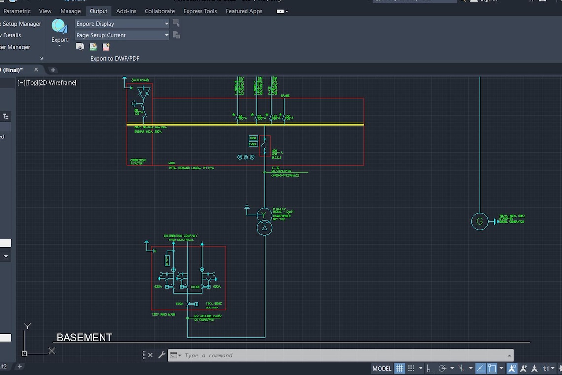 Electrical SLD Autocad Drawing – Single Line Diagram DWG | Power ...