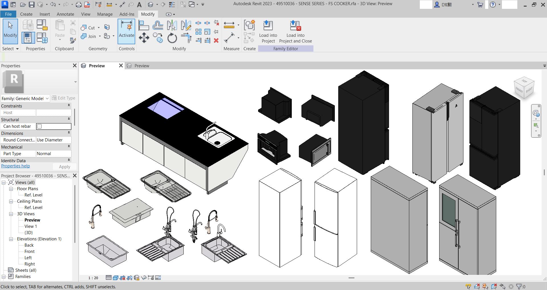 Kitchen Cookware Revit File Kitchen Revit Families Pack | Appliances, Sinks, Ovens, Hoods ...