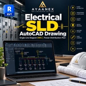 Disegno AutoCAD di un diagramma unifilare elettrico (SLD) in formato DWG / Schema di distribuzione dell'energia elettrica