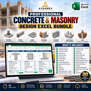 30 Excel-Tools für den konstruktiven Ingenieurbau: Beton, Fundamente, Säulen, Wände & Mauerwerk