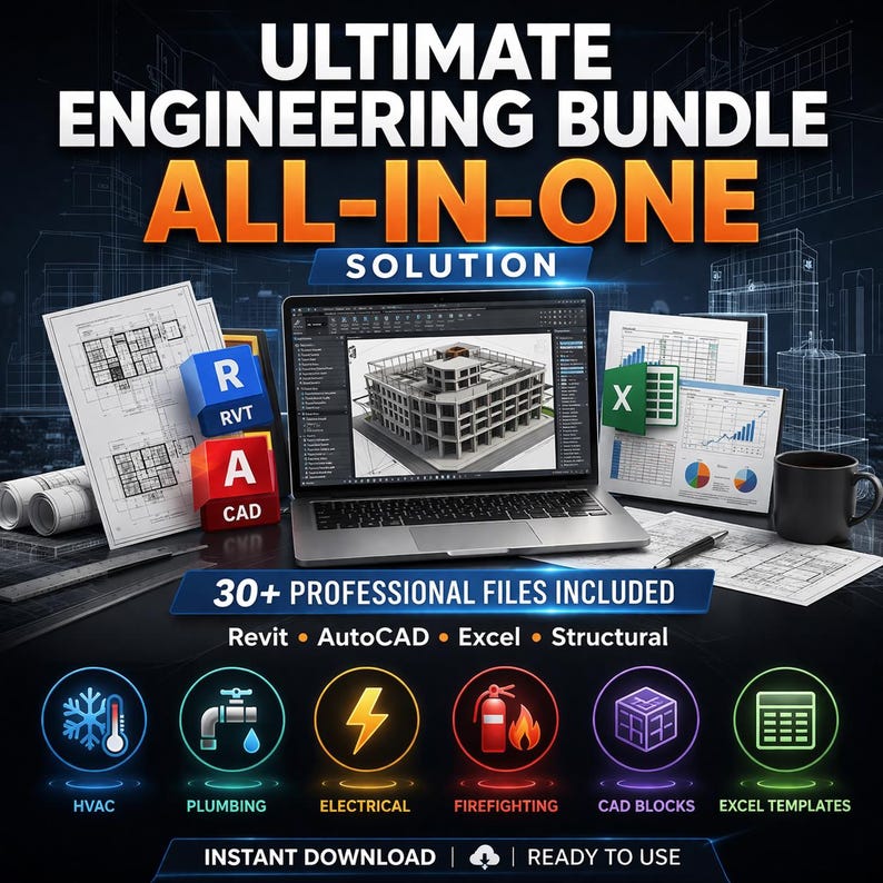Engineering Bundle: Revit, Autocad, Excel Files | MEP, Structural ...