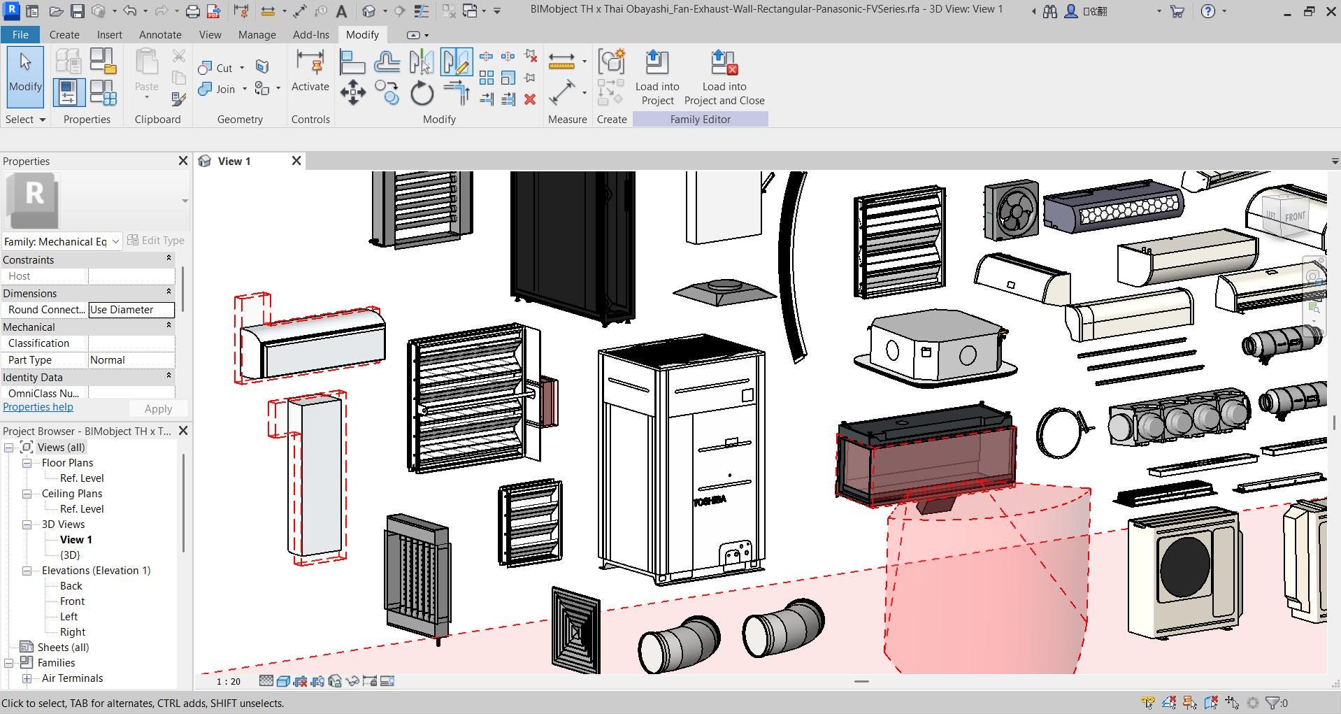 Revit Model Diffuser Revit HVAC Library - 1000MB Families Collection | Air Conditioning ...