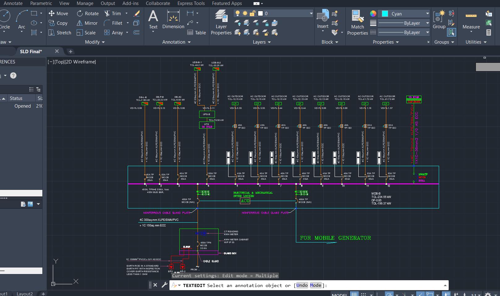 Using Matlab To Create Electrical Sld Electrical SLD Autocad Drawing – Single Line Diagram DWG | Power ...
