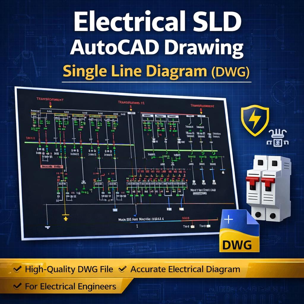 Electrical SLD Autocad Drawing – Single Line Diagram DWG | Power ...