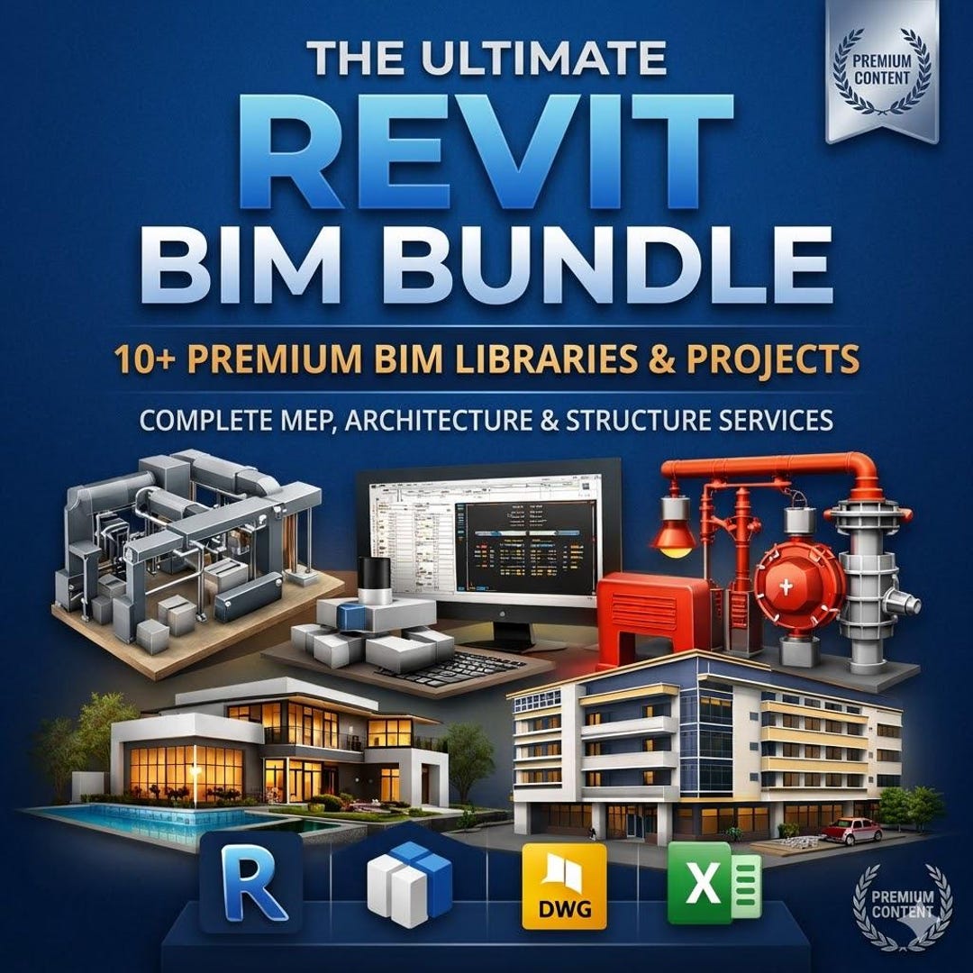Complete Revit BIM Bundle | 10+ Libraries & Projects | HVAC, Plumbing ...