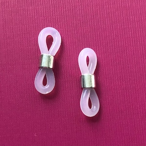 Bright Silver Bead Rubber Connectors
