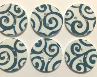 Harbor Blue Buttons