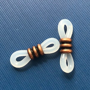 Antique Copper Bead Rubber Connectors