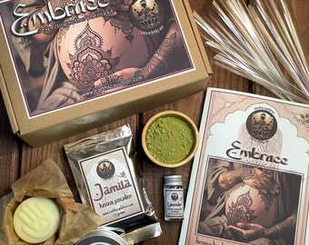Embrace ~ Expecting Mother’s Henna Body Art Kit, Pregnancy, Beginner to Professional Eco-Friendly, All Natural, Plastic Free, Mehndi Art