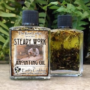 Steady Work ~ Job Success ~ Spell and Anointing Oil, Ritual Oil, Intention Oil, 100% Natural, Altar Oil