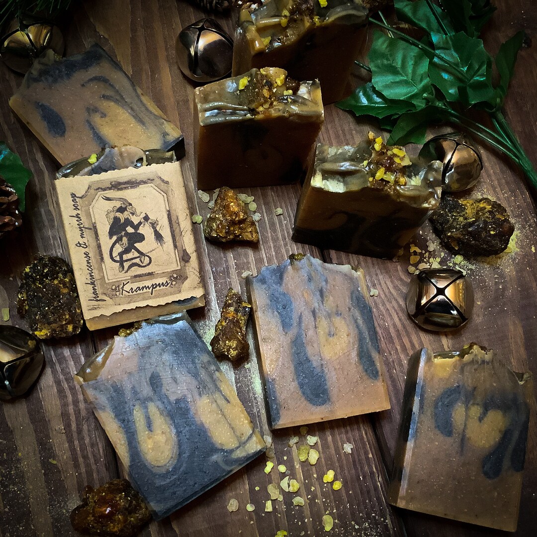Krampus Frankincense & Myrrh Dead Sea Mud Soap Natural Etsy