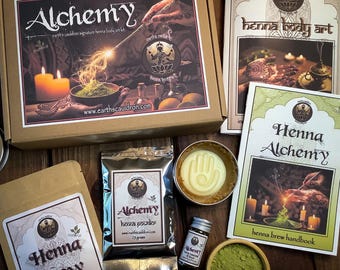 Alchemy ~ Earth’s Cauldron Signature Henna Body Art Kit, Beginner to Professional Eco-Friendly, All Natural, Plastic Free, Mehndi Art