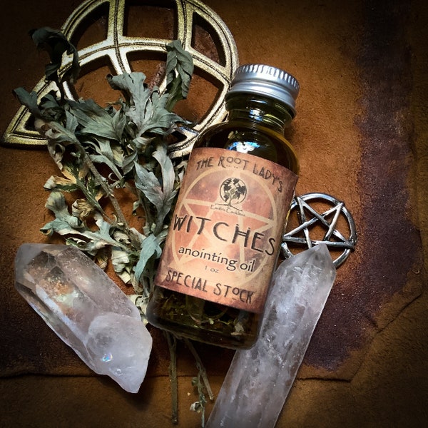 Witches ~ Power & Strength ~ Deluxe Cauldron Potion Oil, Ritual Oil, Spell Oil, Intention Oil, 100% Natural, Altar Oil